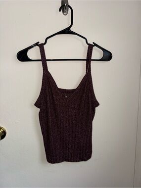 American Eagle Women's Soft & Sexy Knit Tank Top - Burgundy
